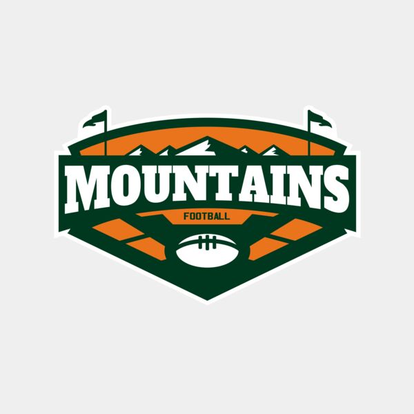 Mountains Football logo template 02 Thumbnail