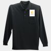 Long Sleeve Silk Touch Polo with Pocket Thumbnail