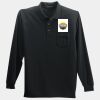 Long Sleeve Silk Touch Polo with Pocket Thumbnail