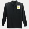 Long Sleeve Silk Touch Polo with Pocket Thumbnail