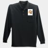 Long Sleeve Silk Touch Polo with Pocket Thumbnail