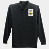 Long Sleeve Silk Touch Polo with Pocket Thumbnail