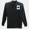 Long Sleeve Silk Touch Polo with Pocket Thumbnail