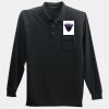 Long Sleeve Silk Touch Polo with Pocket Thumbnail