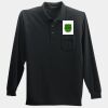 Long Sleeve Silk Touch Polo with Pocket Thumbnail