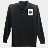 Long Sleeve Silk Touch Polo with Pocket Thumbnail