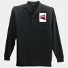 Long Sleeve Silk Touch Polo with Pocket Thumbnail