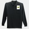 Long Sleeve Silk Touch Polo with Pocket Thumbnail
