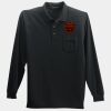 Long Sleeve Silk Touch Polo with Pocket Thumbnail