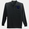 Long Sleeve Silk Touch Polo with Pocket Thumbnail