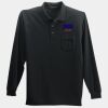 Long Sleeve Silk Touch Polo with Pocket Thumbnail