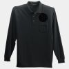 Long Sleeve Silk Touch Polo with Pocket Thumbnail