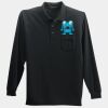 Long Sleeve Silk Touch Polo with Pocket Thumbnail