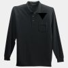 Long Sleeve Silk Touch Polo with Pocket Thumbnail