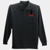 Long Sleeve Silk Touch Polo with Pocket Thumbnail