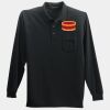 Long Sleeve Silk Touch Polo with Pocket Thumbnail