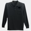 Long Sleeve Silk Touch Polo with Pocket Thumbnail
