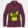 Ladies Silk Touch Long Sleeve Polo Thumbnail